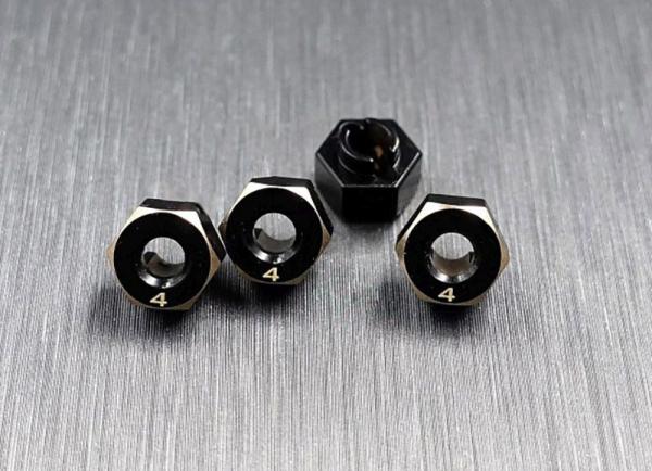 SAMIX BRASS 3MM HEX ADAPTER 4 PCS FOR AXIAL SCX24